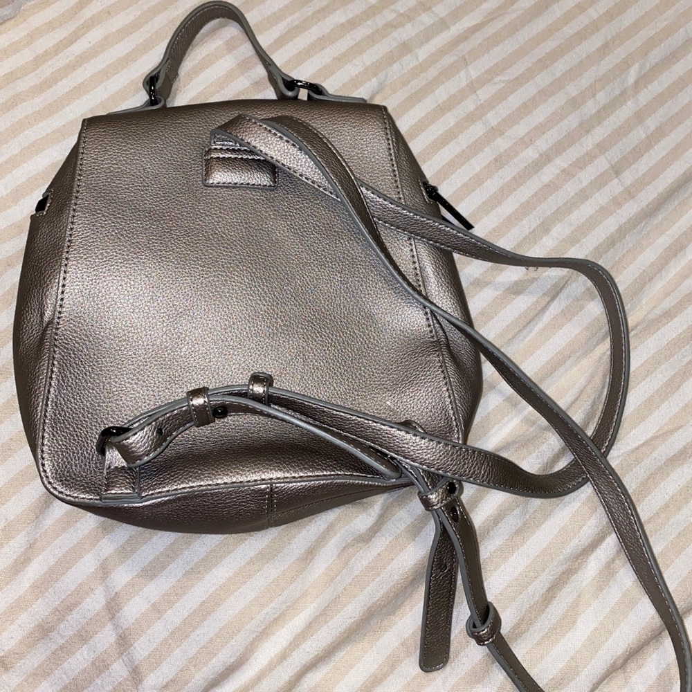 Retro Patchwork Silver Backpack - image 3